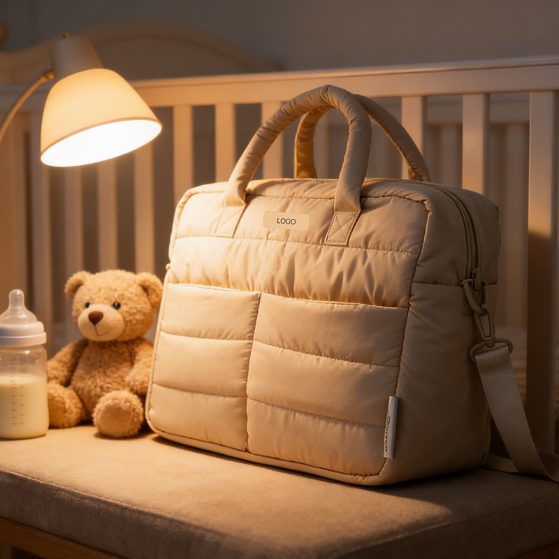 Beige Tote Mommy Bag - Image 2