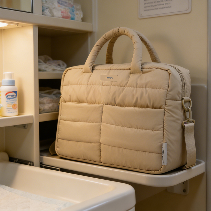 Beige Tote Mommy Bag - Image 5