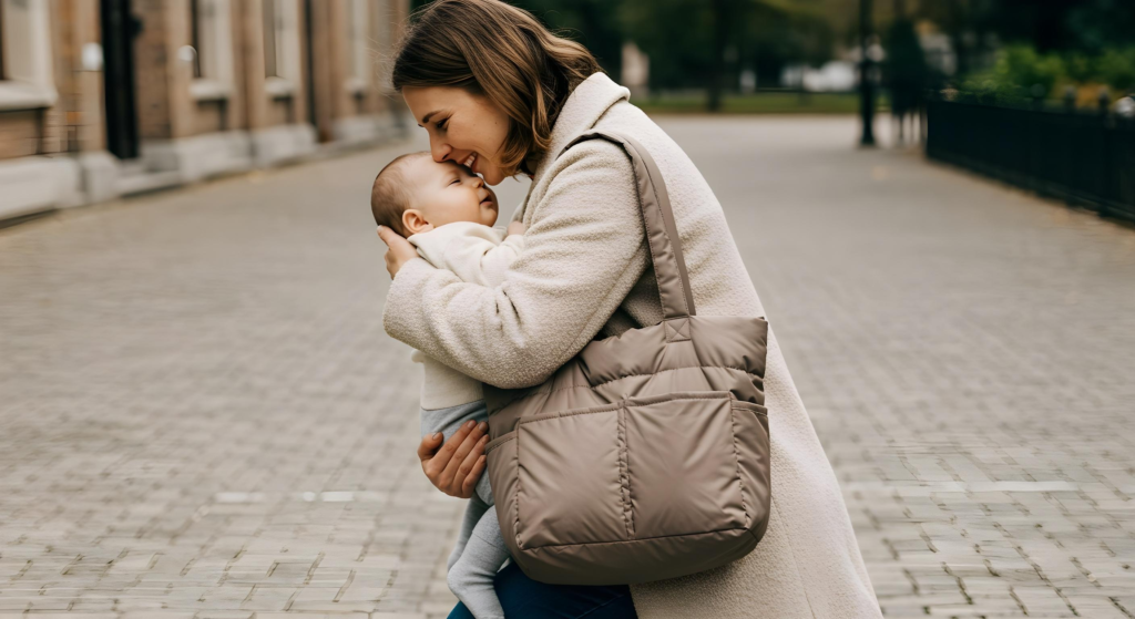 holding a bag because its lightweight